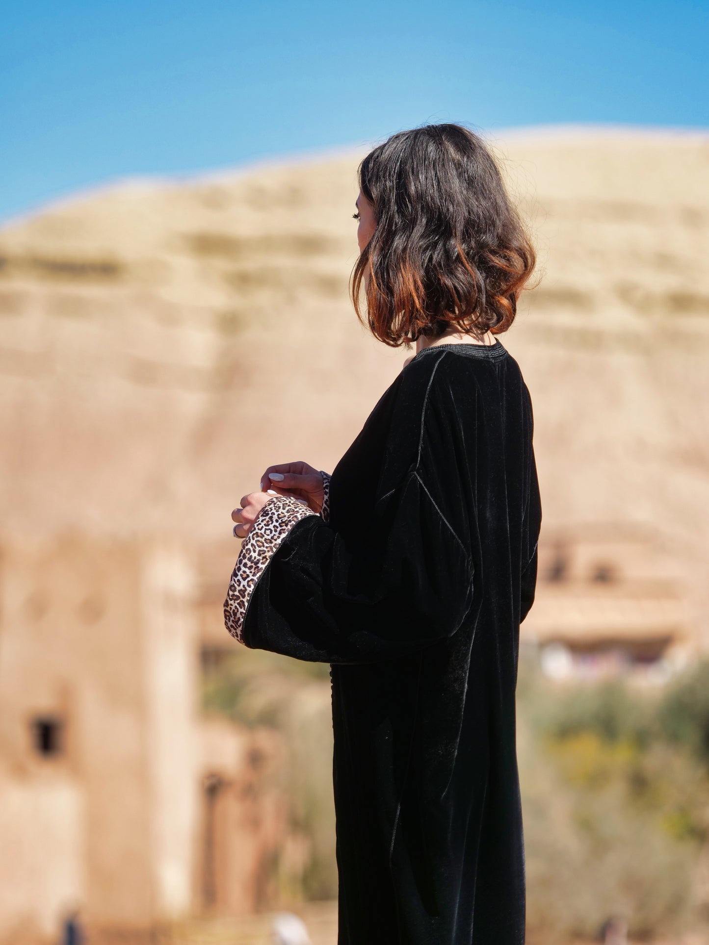 Timeless Black Moroccan Kaftan
