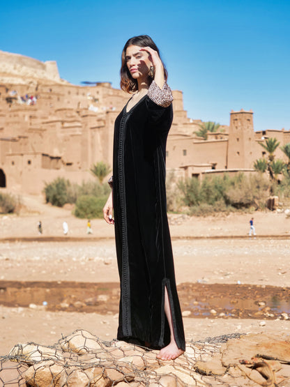 Timeless Black Moroccan Kaftan
