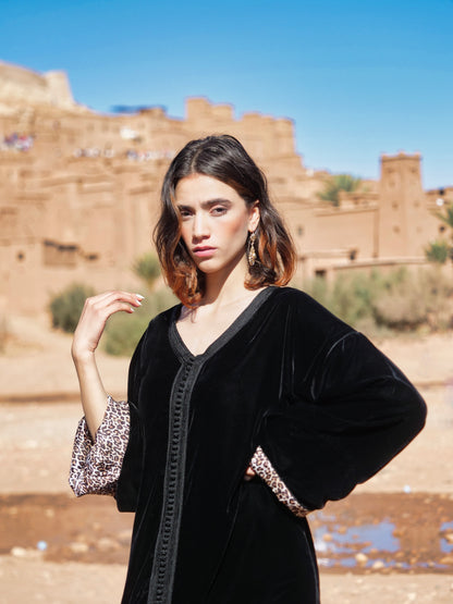 Timeless Black Moroccan Kaftan