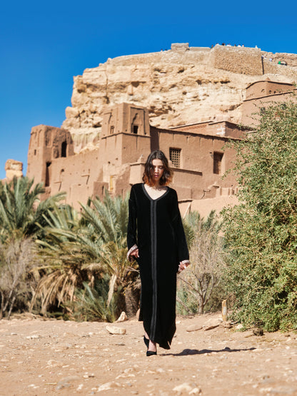 Timeless Black Moroccan Kaftan