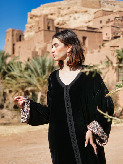 Timeless Black Moroccan Kaftan