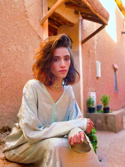 Dalia Matcha Green Kaftan