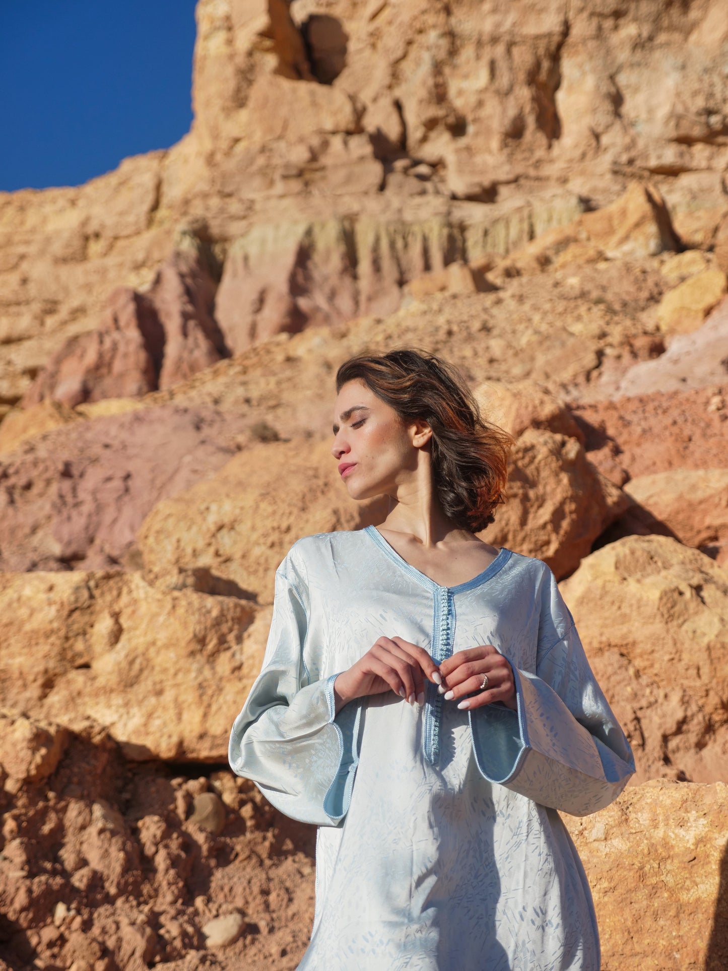 Dalia Sky Blue Kaftan