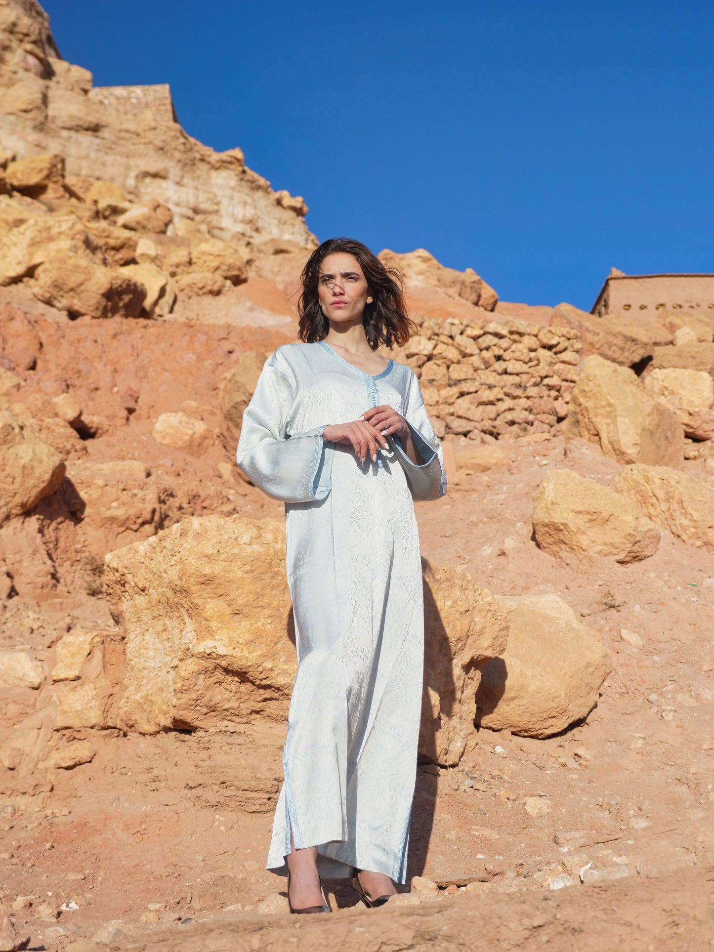 Dalia Sky Blue Kaftan