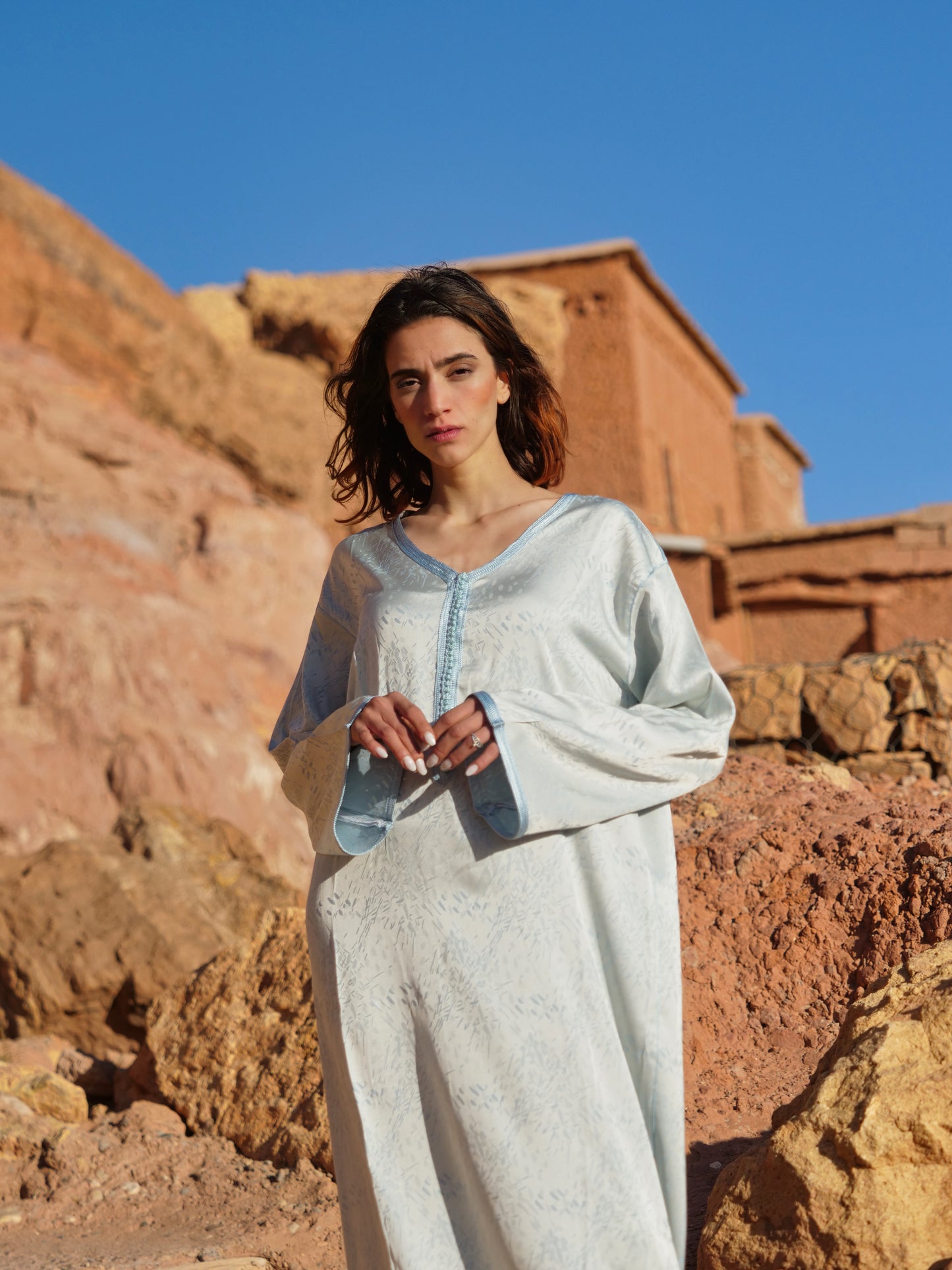 Dalia Sky Blue Kaftan