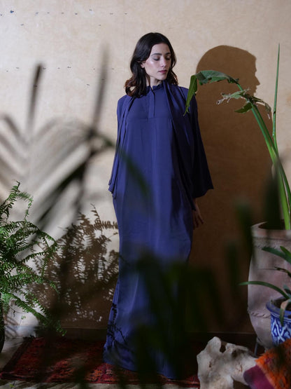 Indigo abaya that flows with serenity and grace – House of Sophie