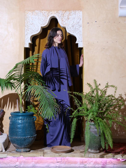 Indigo abaya that flows with serenity and grace – House of Sophie