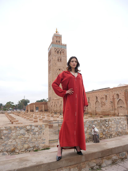 Elegant Red Jellaba – House of Sophie