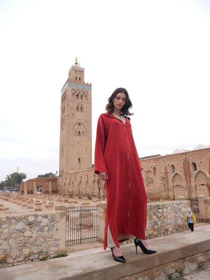 Elegant Red Jellaba – House of Sophie