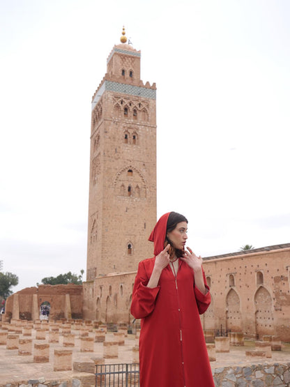 Elegant Red Jellaba – House of Sophie
